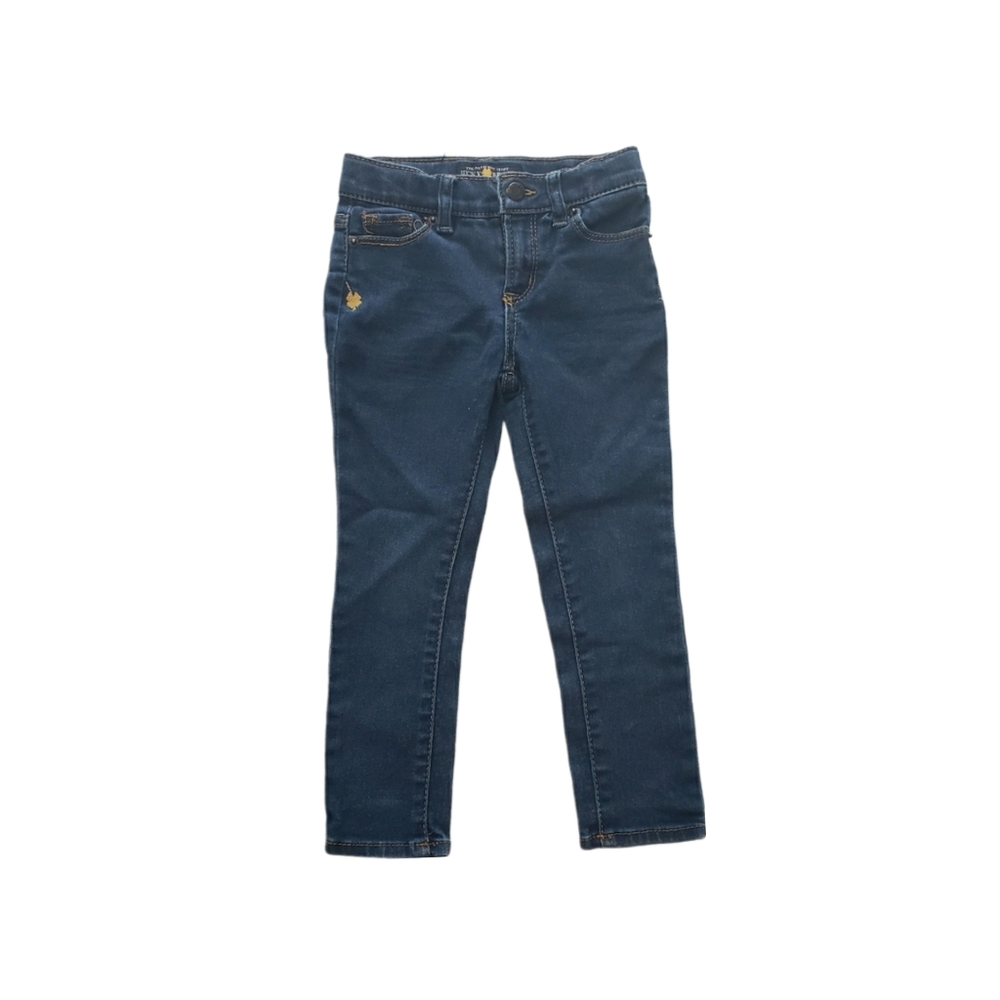 Lucky Brand 4T Toddler Girl Blue Denim Jean Zoe Jeggings with Adjustable Waist